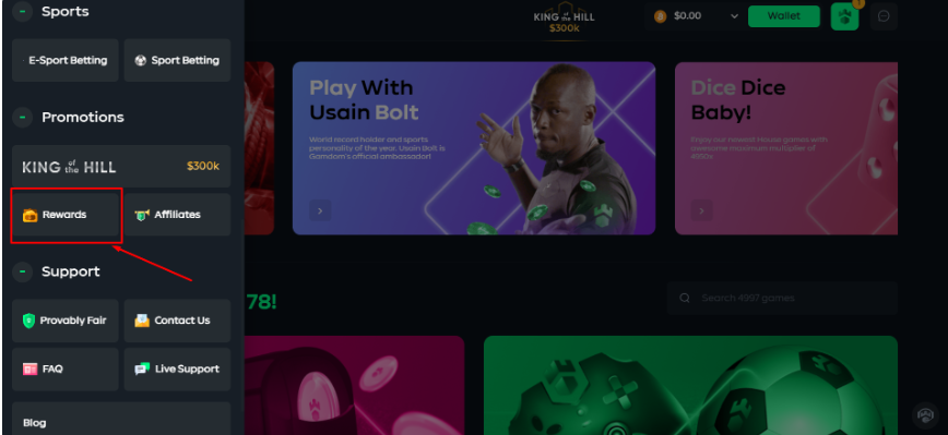 gamdom rewards
